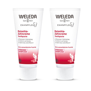 WELEDA Ratanhia Zahncreme Doppelpackung 