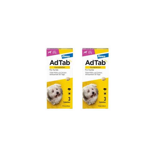 ADTAB 112 mg Kautabletten für Hunde >2,5—5,5 kg Doppelpackung 