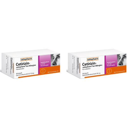 CETIRIZIN-ratiopharm bei Allergien 10 mg Filmtabl. Set 