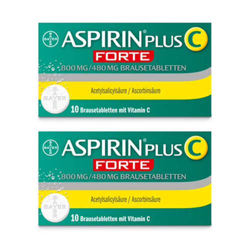 ASPIRIN plus C forte 800 mg/480 mg Brausetabletten Set 