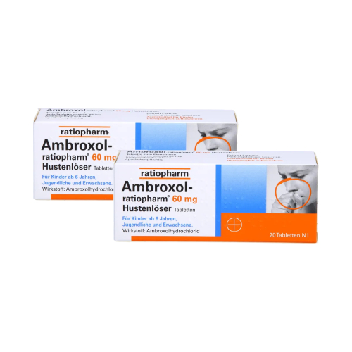 AMBROXOL-ratiopharm 60 mg Hustenlöser Tabletten Doppelpackung 