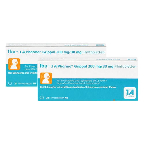 IBU-1A Pharma Grippal 200 mg/30 mg Filmtabletten Set