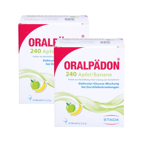ORALPÄDON 240 Apfel Banane Pulver Doppelpackung 