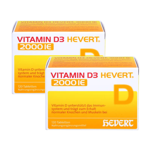 VITAMIN D3 HEVERT 2000 I.E. Tabletten Set 