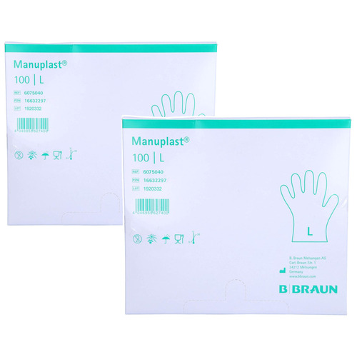 MANUPLAST Einmal Handschuhe PE Gr.L Set