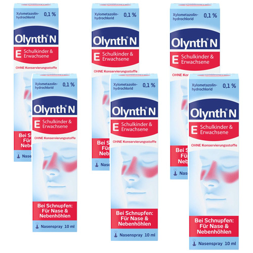 OLYNTH 0,1% N Schnupfen Dosierspray ohne Konserv. 6x10ml
